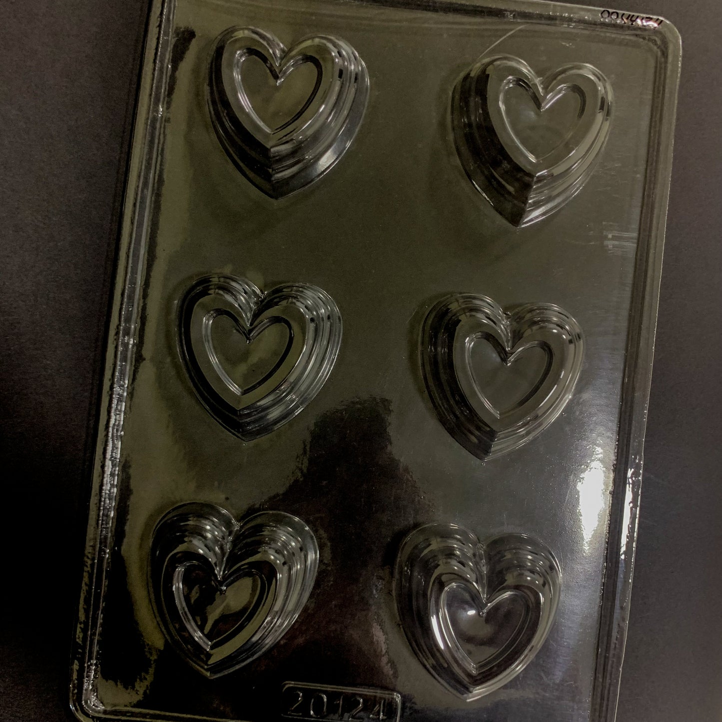 Molde de Acetato Corazones Profundos x6cav