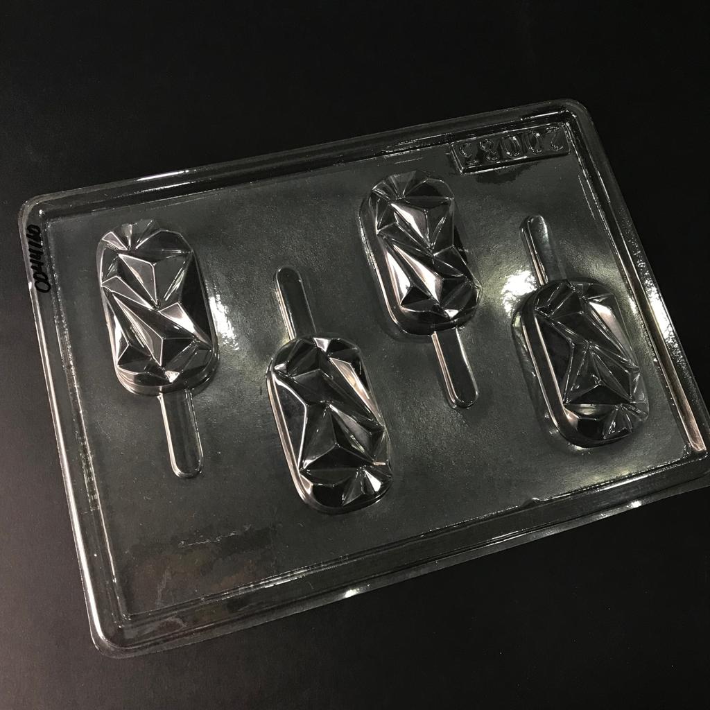 Molde de Acetato Paleta Magnum Facetada