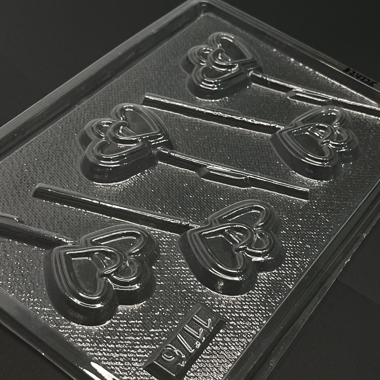 Molde de Acetato Corazones Entrecruzados