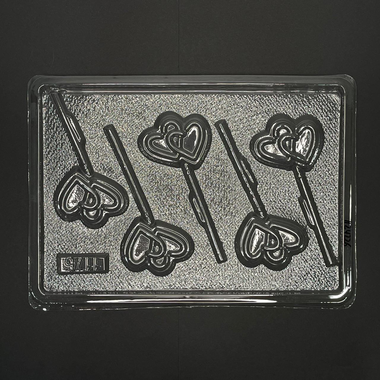 Molde de Acetato Corazones Entrecruzados