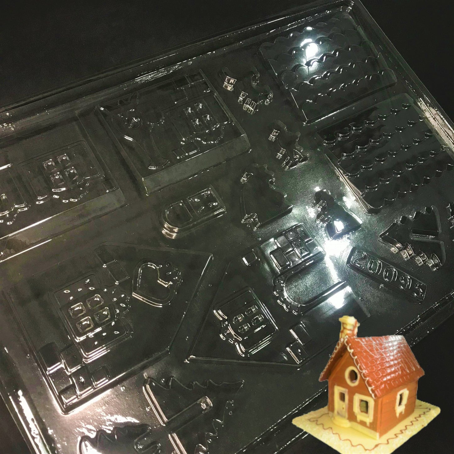 Molde de Acetato Casa Chocolate Pequeña