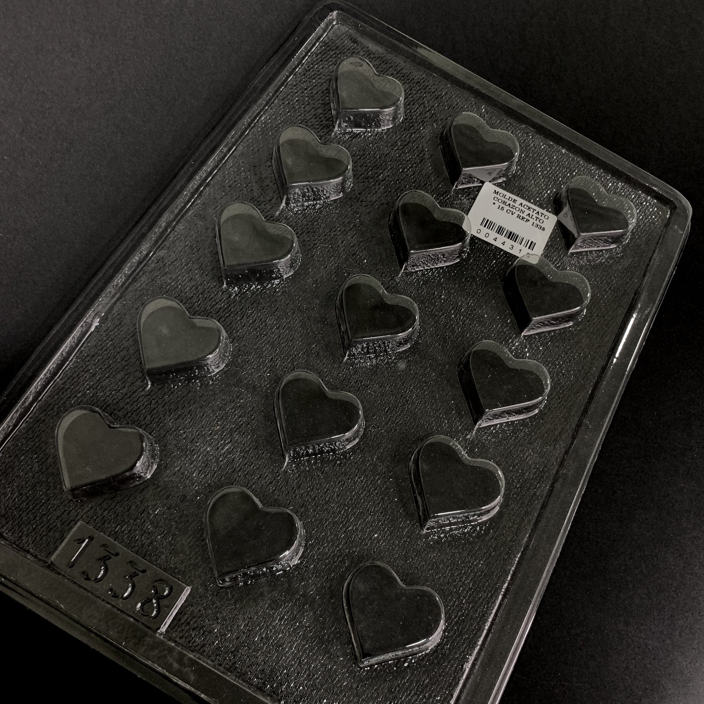 Molde de Acetato Corazón Alto