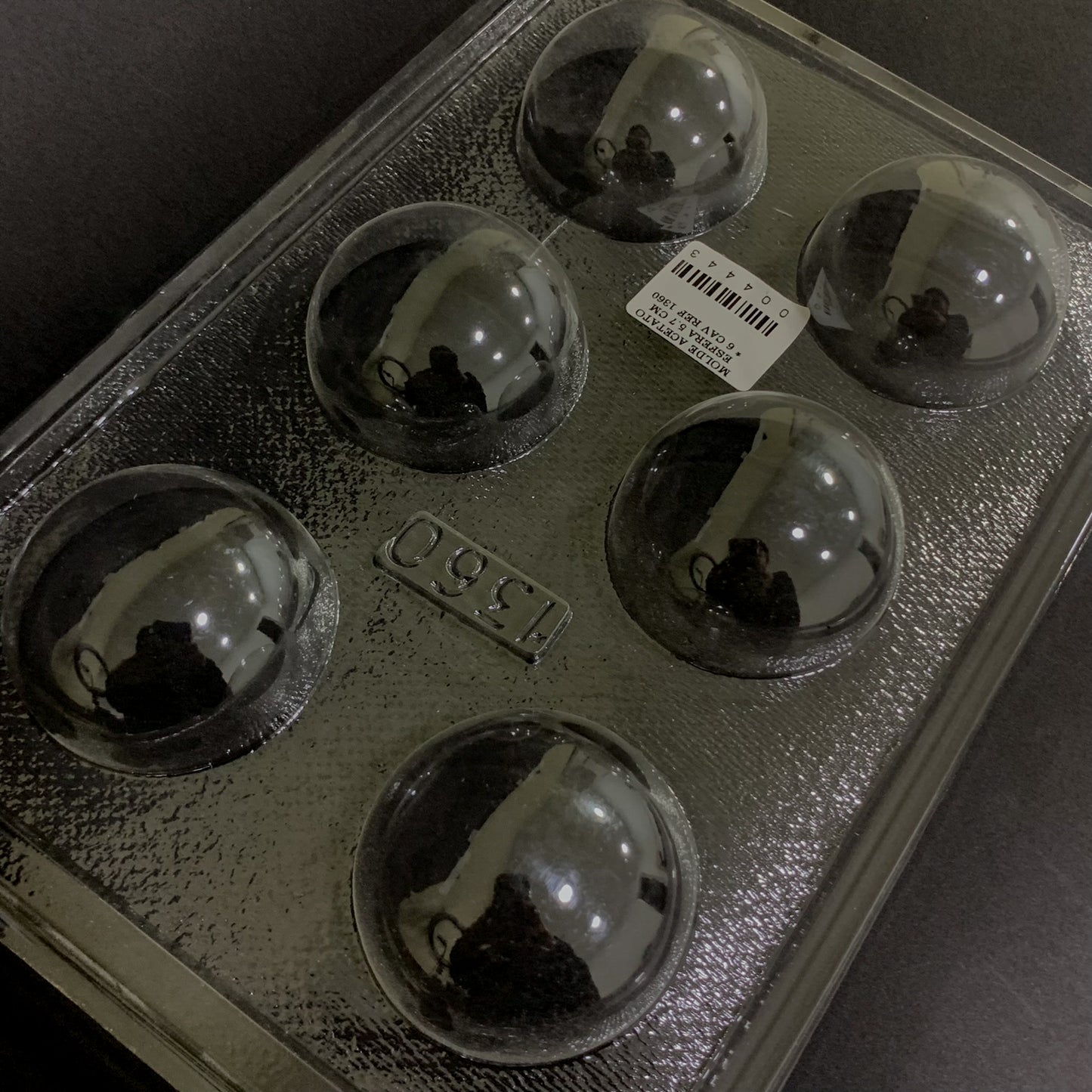 Molde Acetato Semi Esfera 5.7cm x6cav
