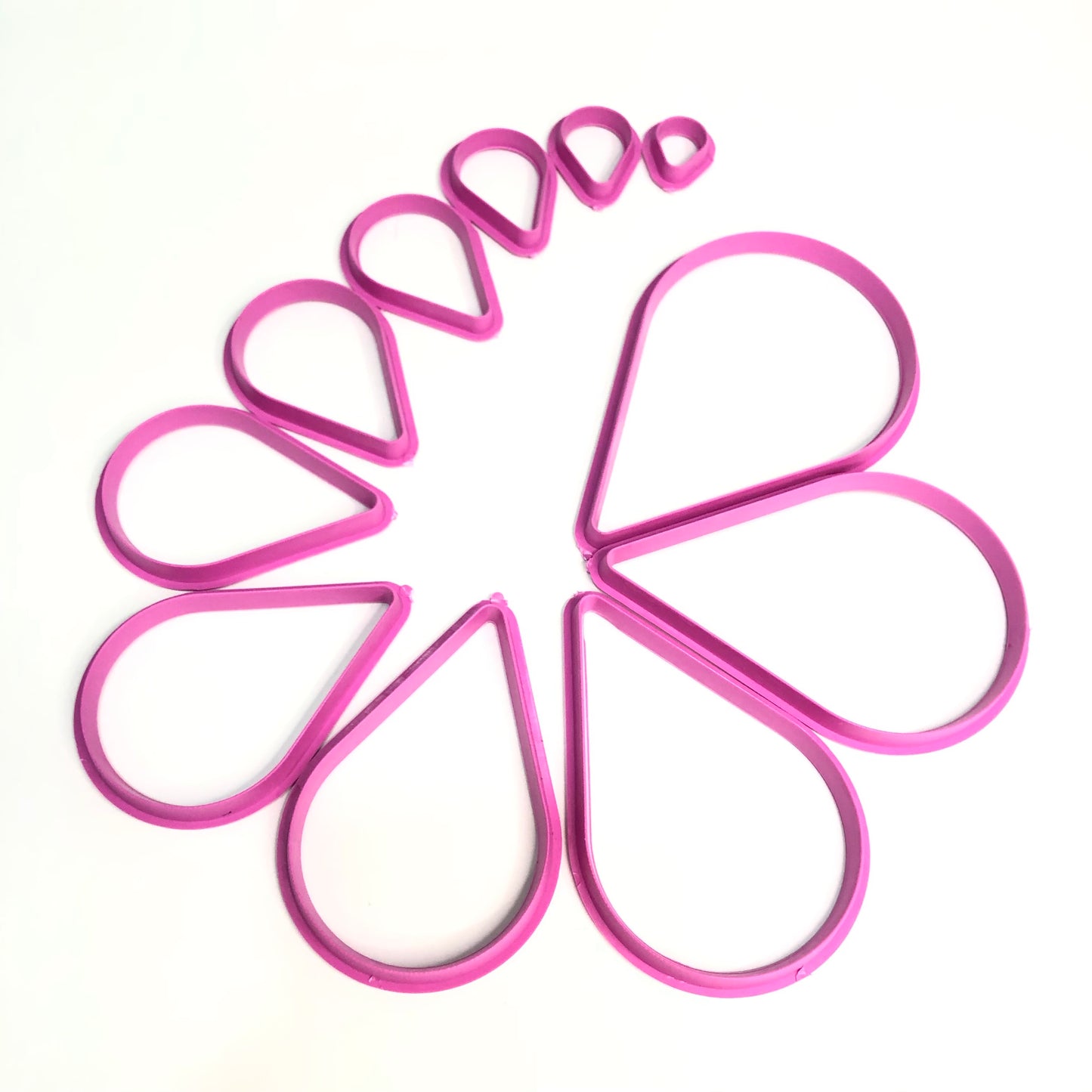 Set Cortadores Plásticos Pétalos de Rosa Liso/rizado x22und