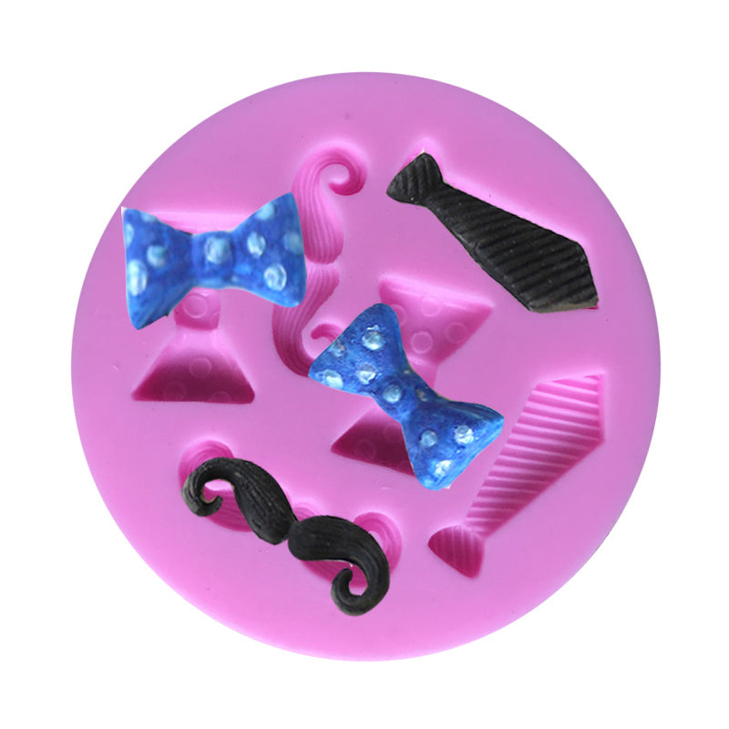 Molde Silicona Bigote/Corbatín/Corbata