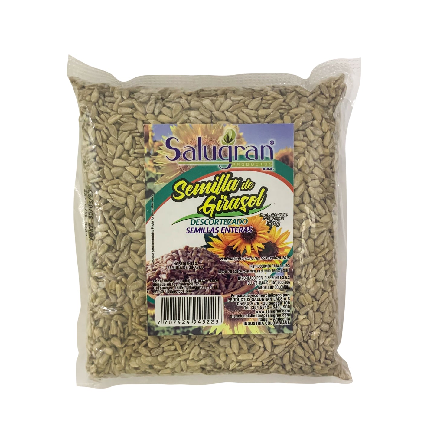 Semillas de Girasol Salugran x500gr