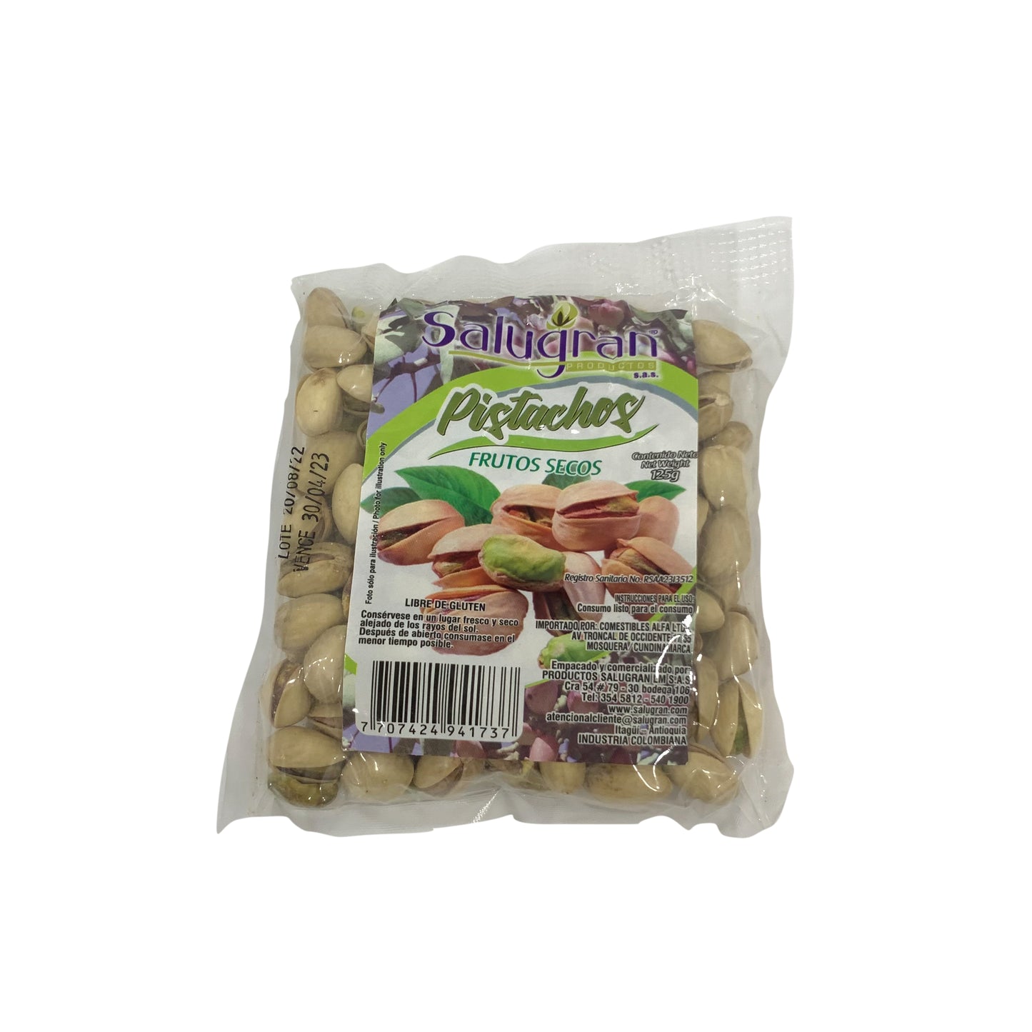 Pistacho Entero Salugran x125gr