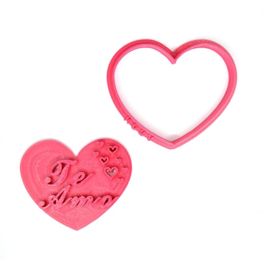 Sello-Cortador Plástico Corazón Te Amo