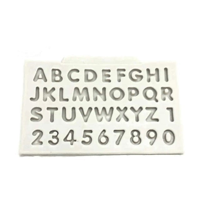 Molde Silicona Alfabeto y Números Mini
