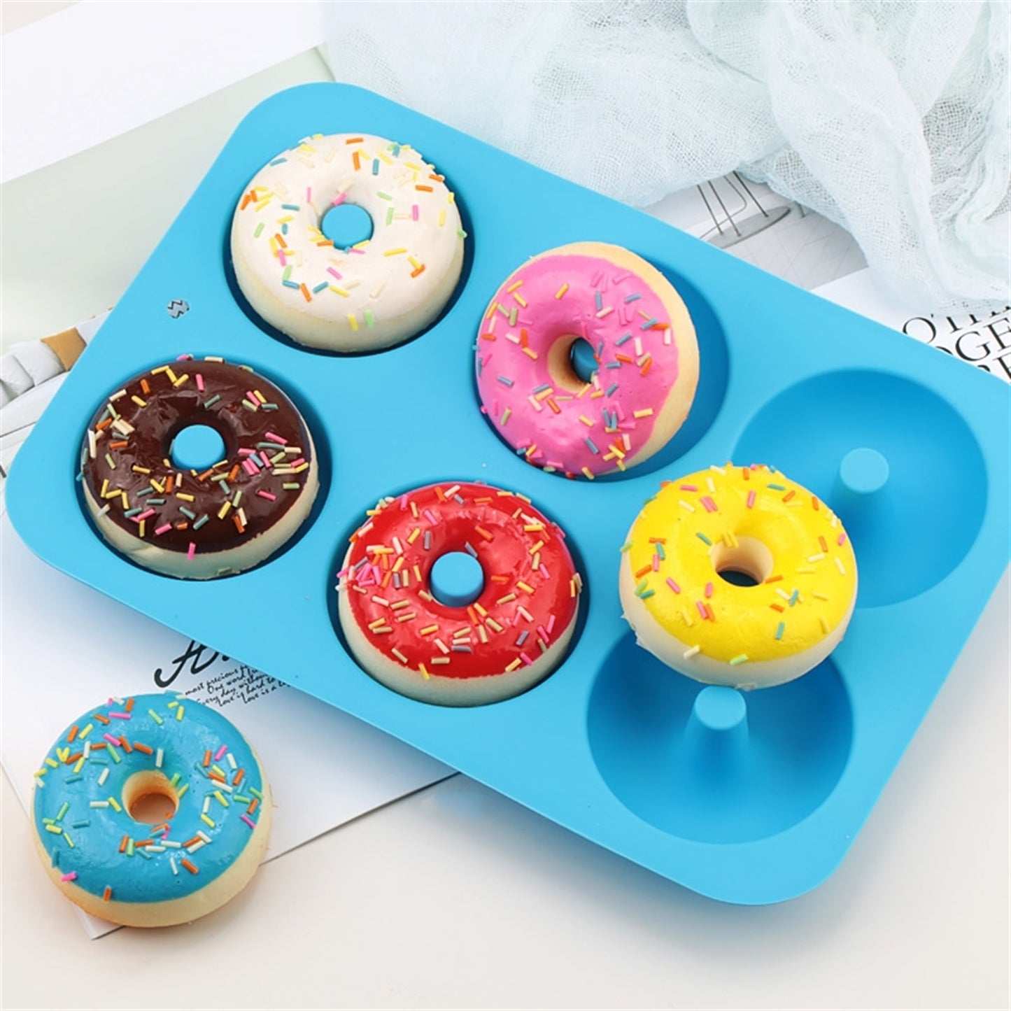 Molde Silicona para Donas x 6cav