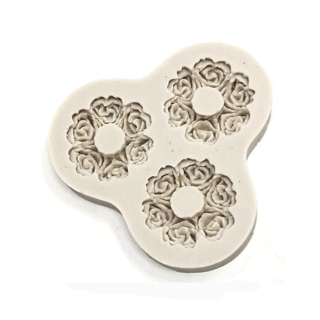 Molde Silicona Corona de Rosas x3cav