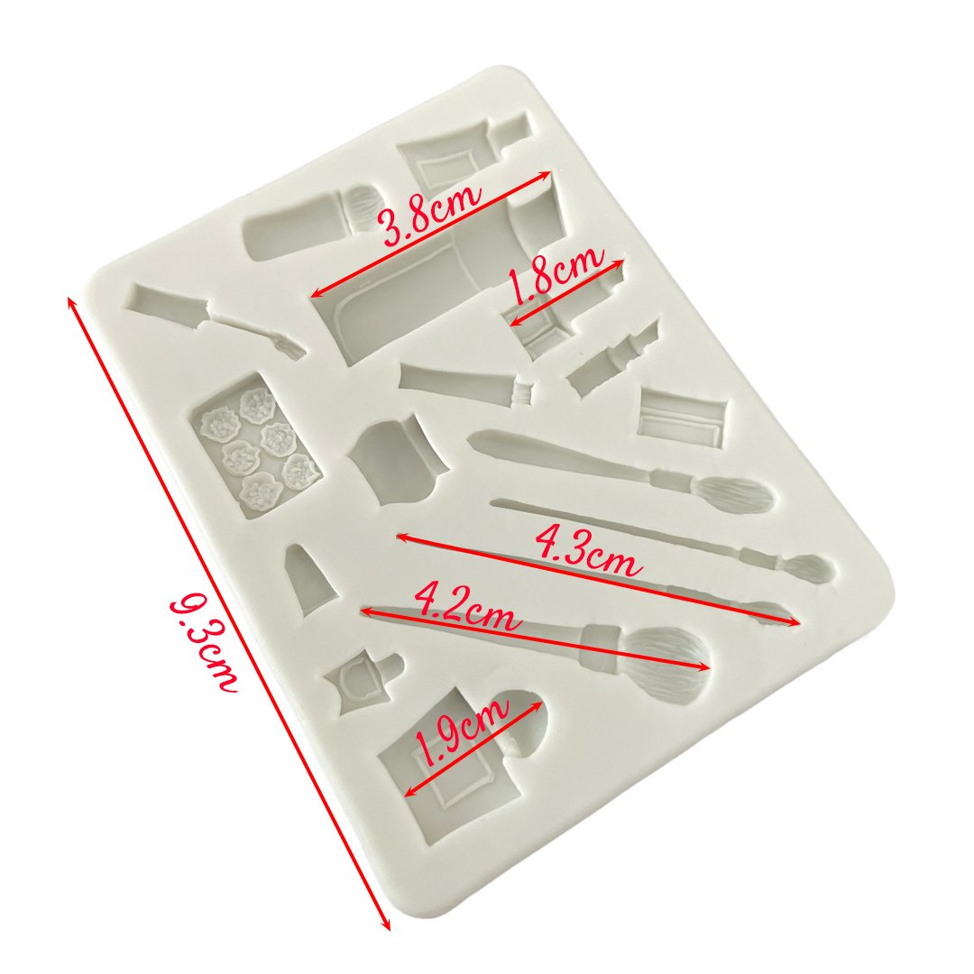 Molde Silicona Maquillaje x17cav