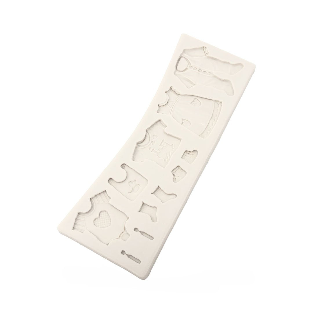 Molde Silicona Ropita de Bebé x11cav