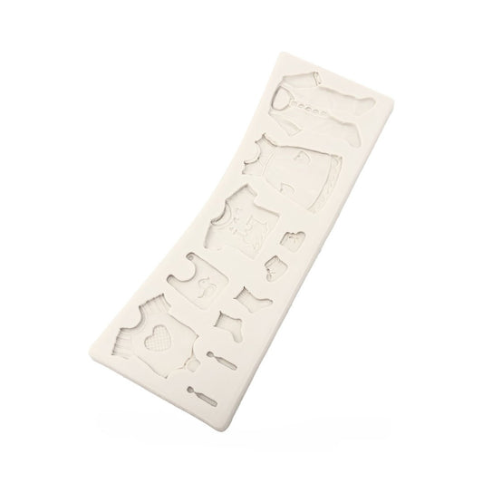 Molde Silicona Ropita de Bebé x11cav