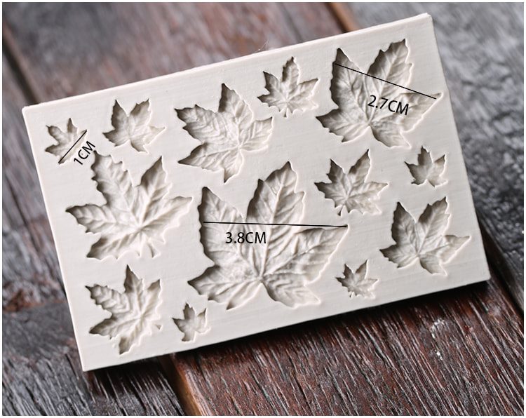 Molde Silicona Hoja de Arce x13cav