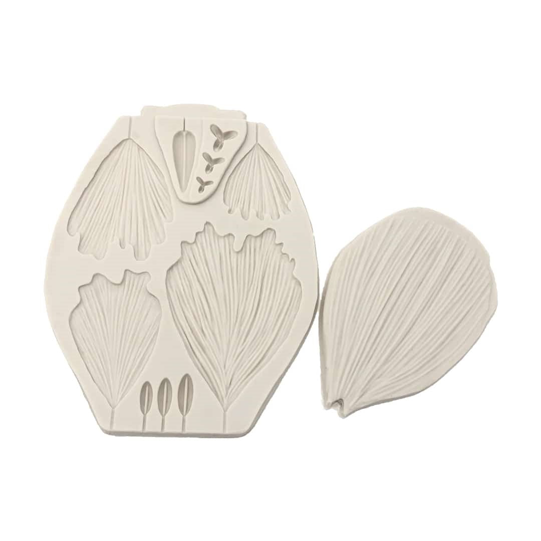 Molde Silicona Texturizador Peonia