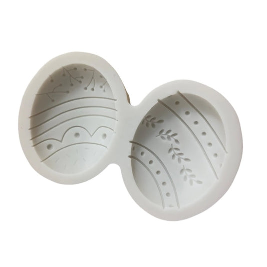 Molde Silicona Huevos de Pascua Decorados x2cav