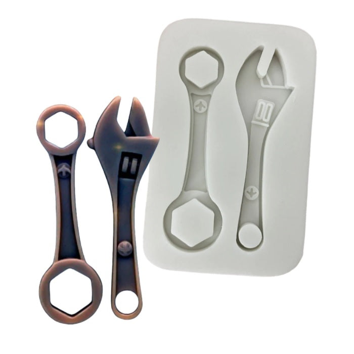 Molde Silicona Llave Inglesa x2cav