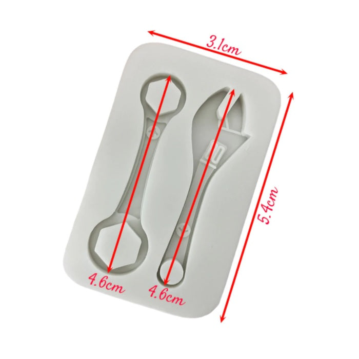Molde Silicona Llave Inglesa x2cav
