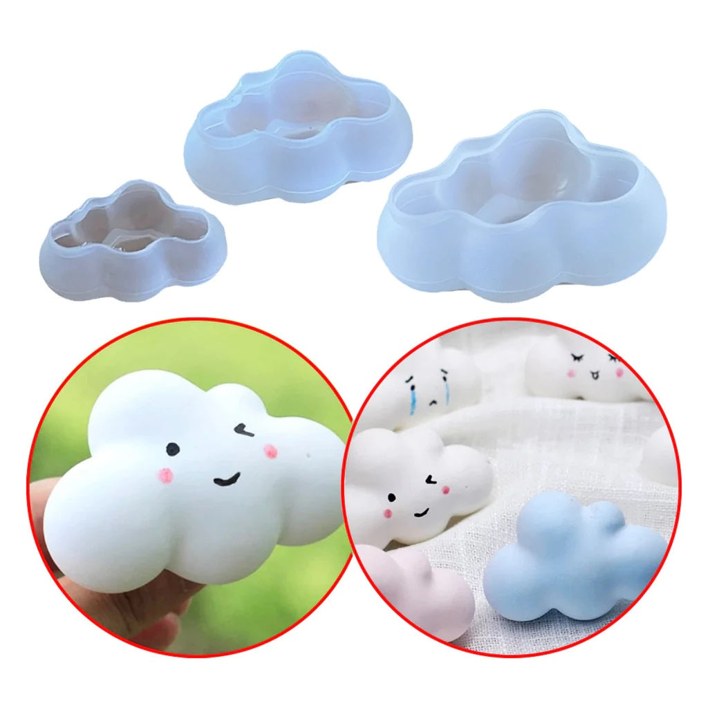Molde Silicona Nubes x3und