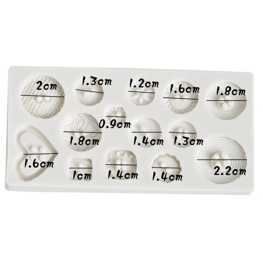 Molde Silicona Botones x14cav