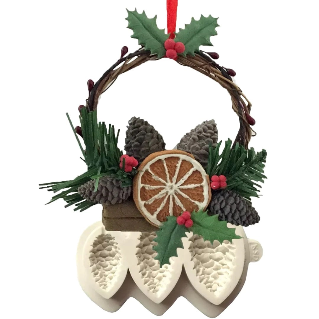 Molde Silicona Piñones Navideños