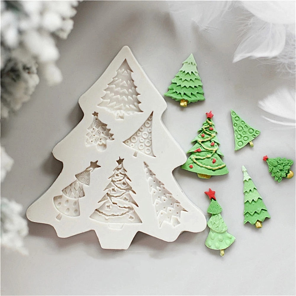 Molde Silicona Pinos de Navidad