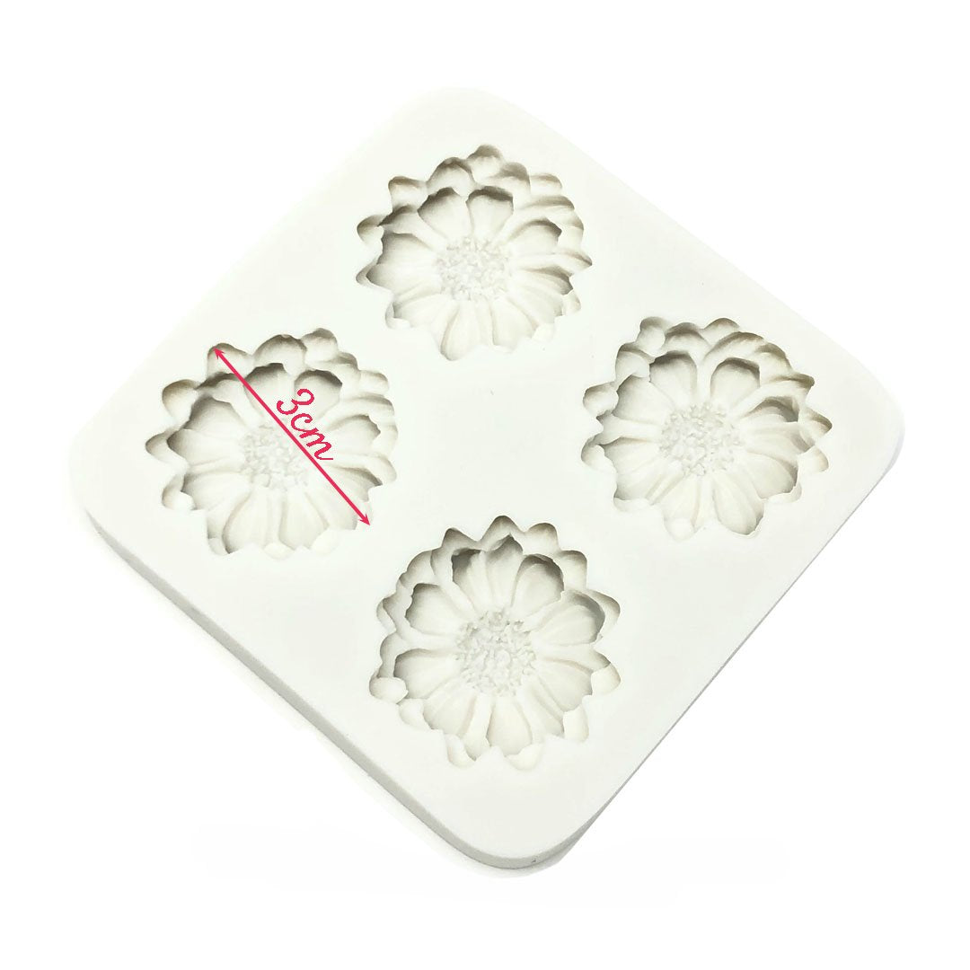 Molde Silicona Flor de Camarena x4cav