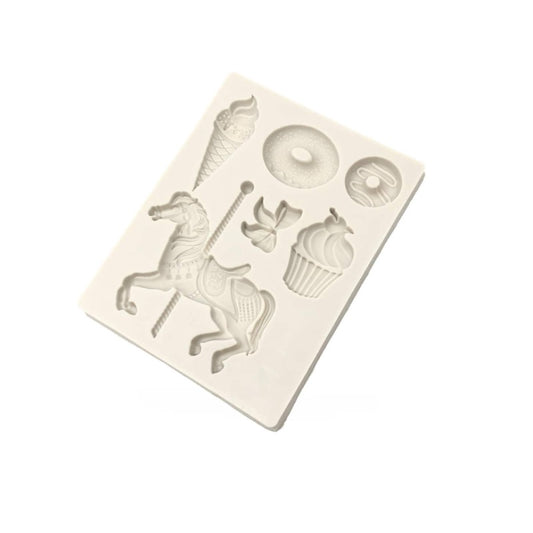 Molde Silicona Carrusel Dulce x 6cav