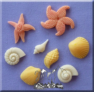 Molde Silicona Conchas de Mar x8cav