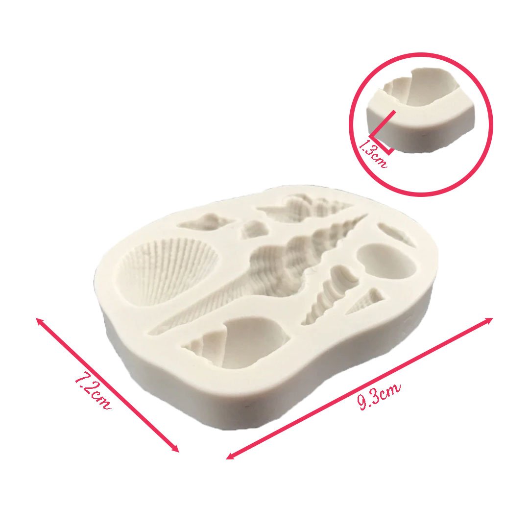 Molde Silicona Conchas de Mar x10cav