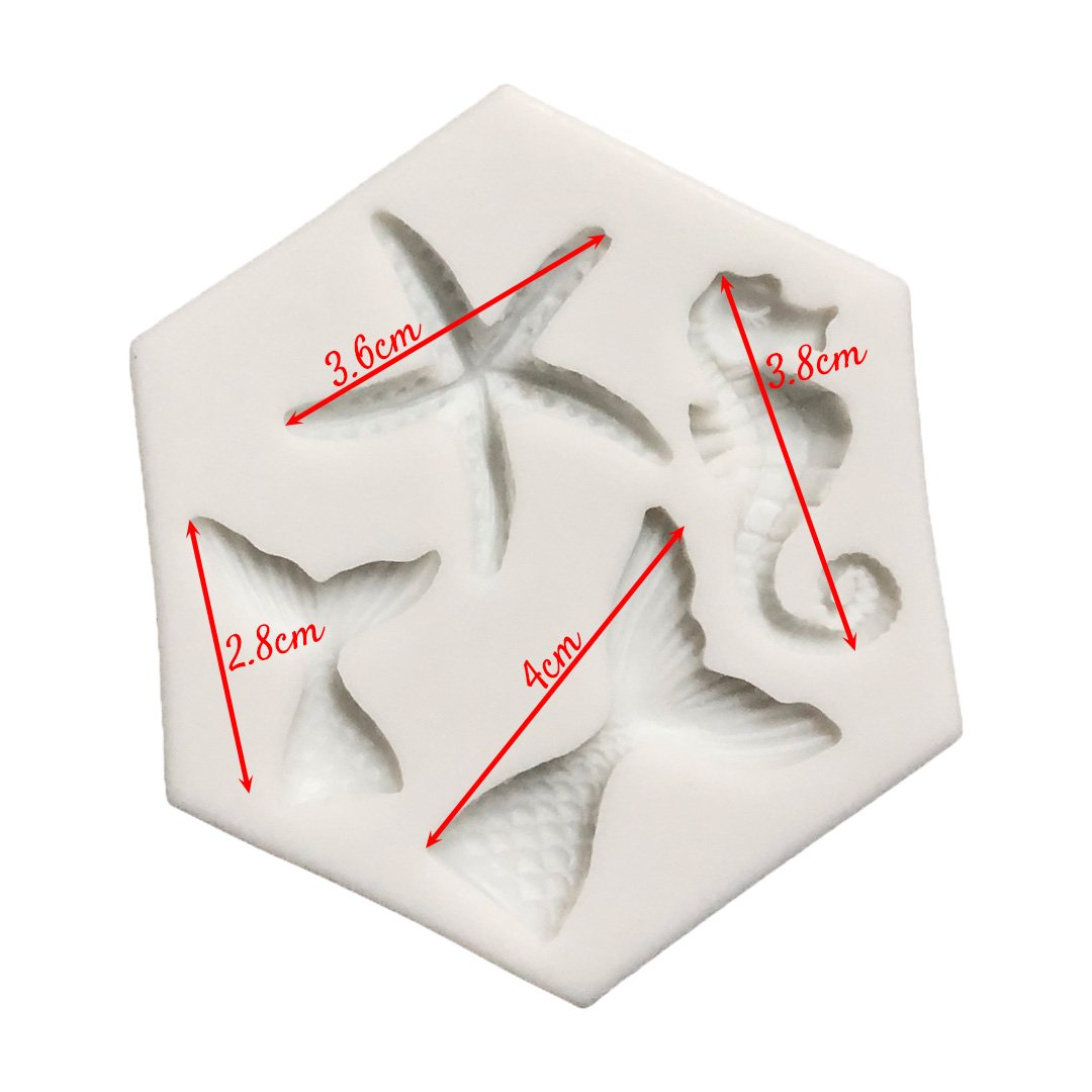 Molde Silicona Fiesta Marina x4cav