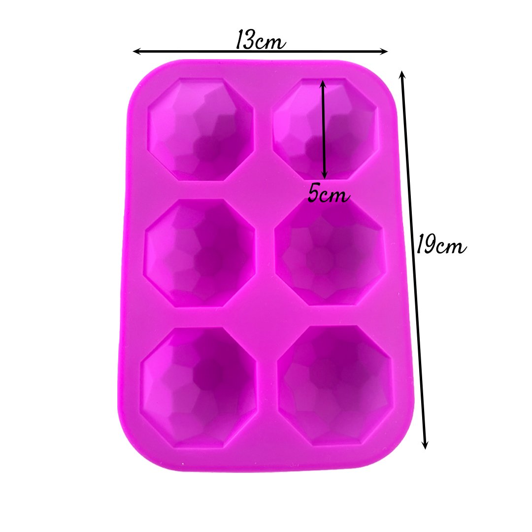 Molde Silicona Diamante Geométrico x6cav