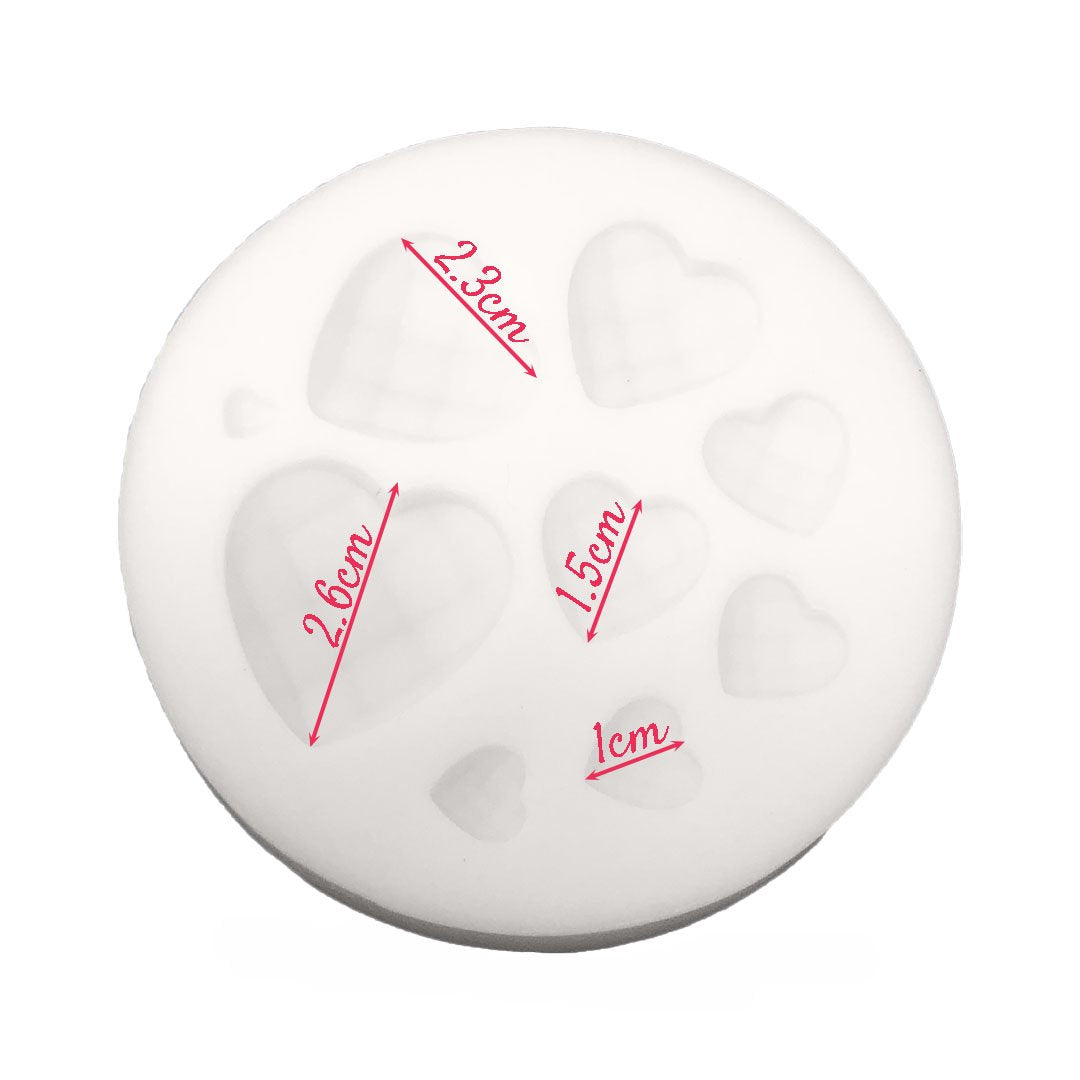 Molde Silicona Corazones Mini Diamante x9cav