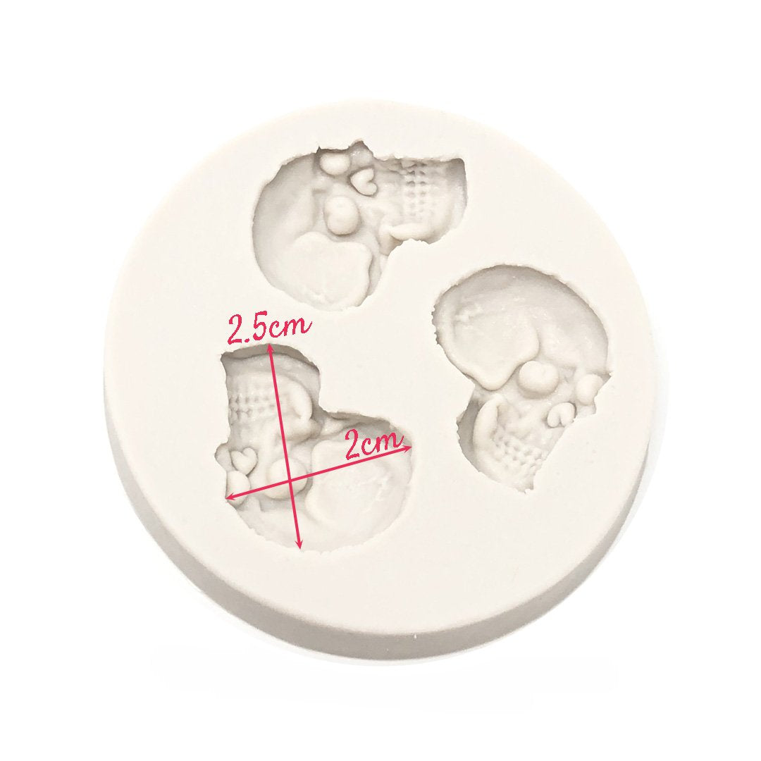 Molde Silicona Calaveras x3cav