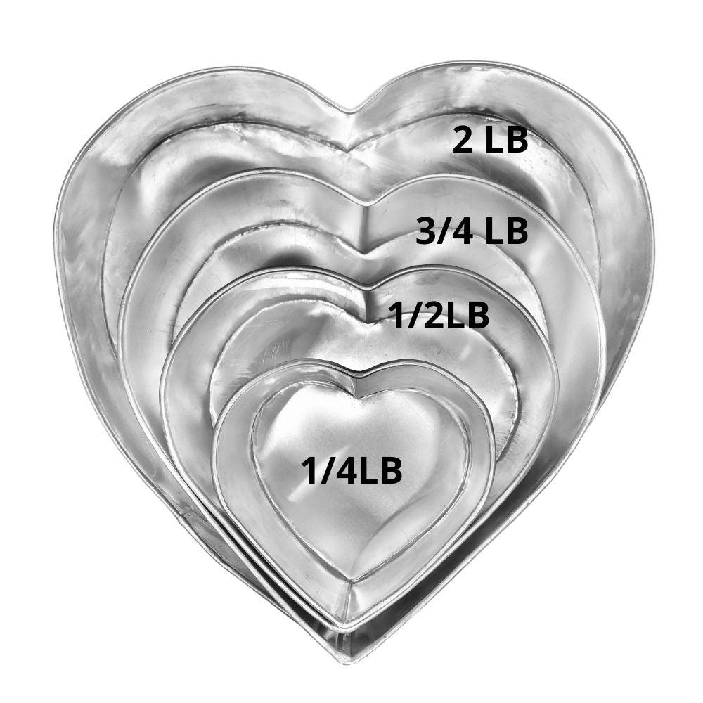 Molde Aluminio Corazón 1/2 Lb