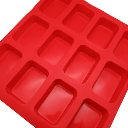 Molde Silicona Rectangular para Brownie x12cav
