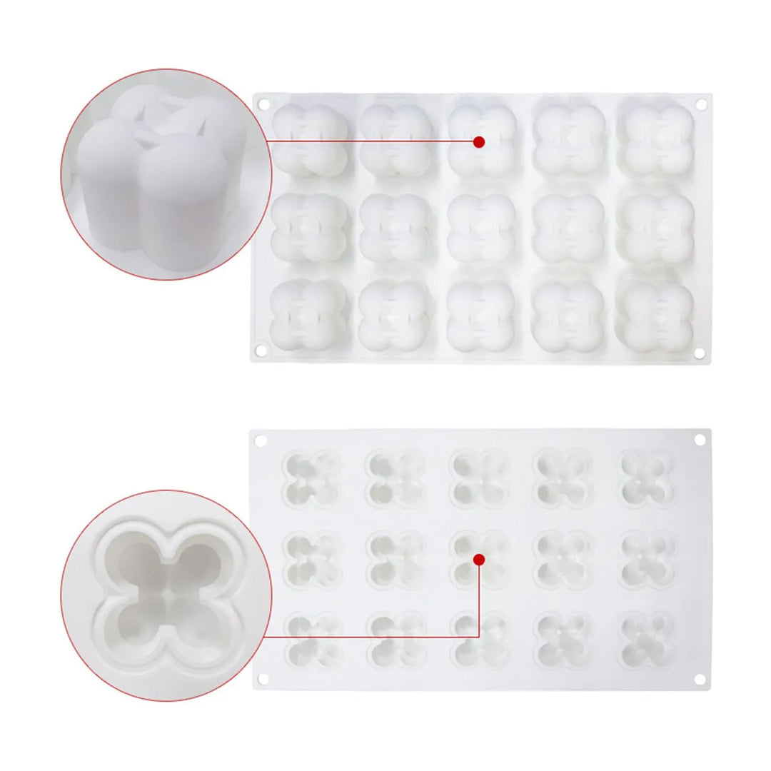 Molde Silicona Vela Cubo de Burbujas x15cav