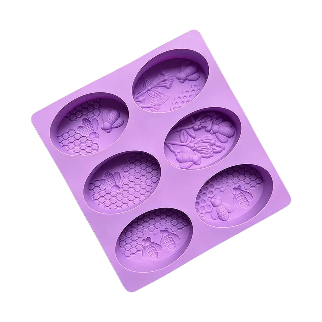 Molde Silicona Jabón Abejitas x6cav