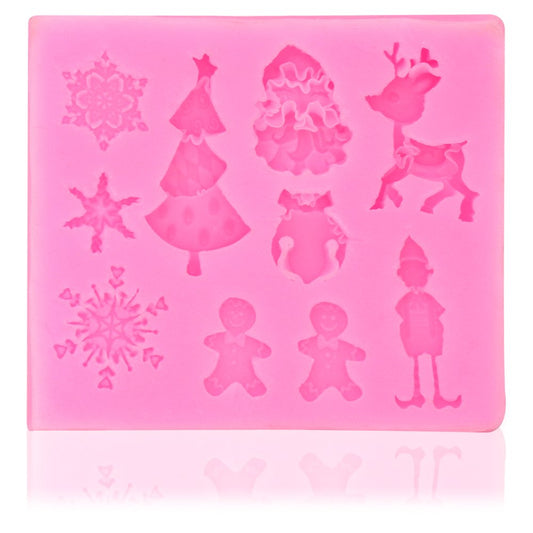 Molde Silicona Navidad x10cav