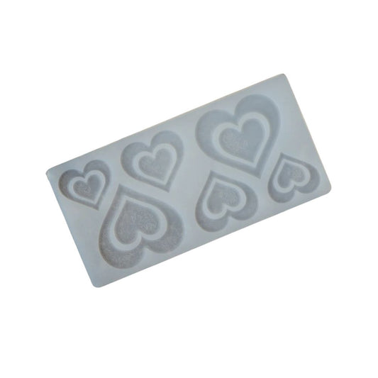 Molde Silicona Decoración Corazón x6cav
