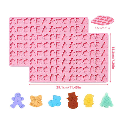 Molde Silicona Figuras Navidad x72cav