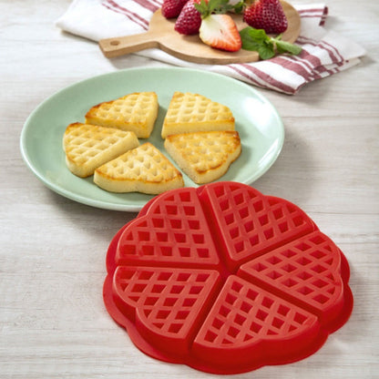 Molde Silicona Waffles Corazón + Brocha