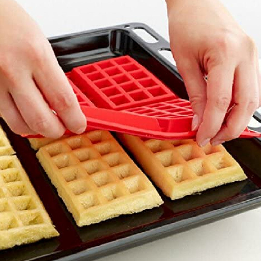 Molde Silicona Waffles Rectangular + Brocha