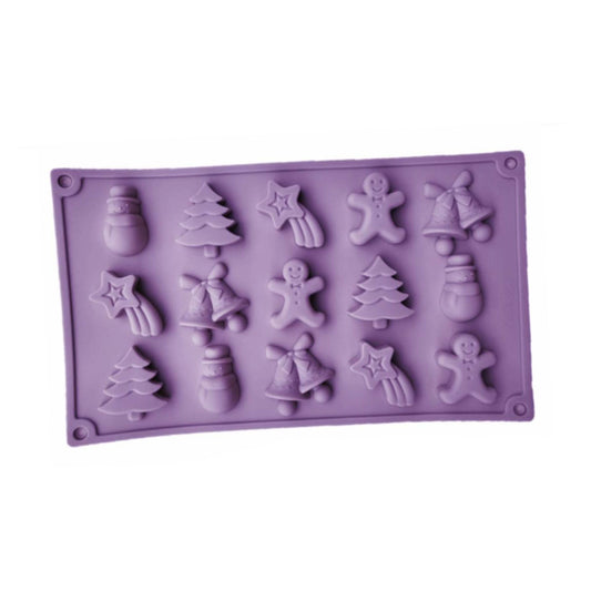 Molde Silicona Figuras Navidad x15cav