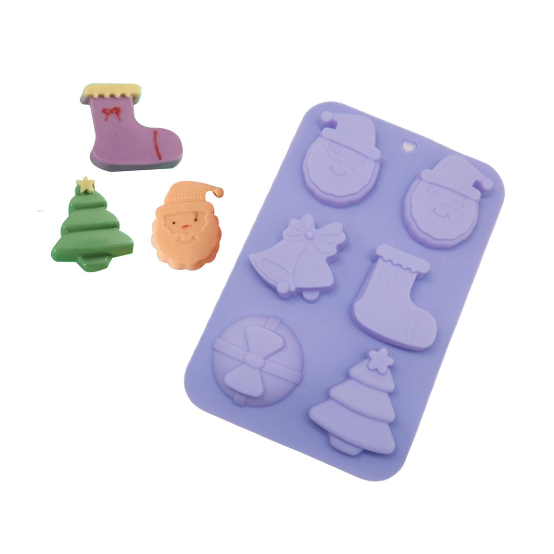 Molde Silicona Navidad Variado x6cav