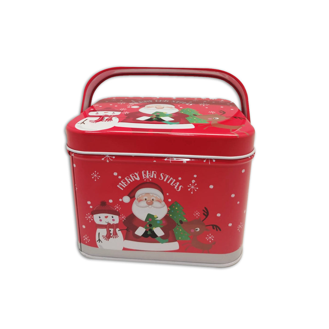 Caja Metálica Maletín Santa & Snowman 10.5x12.8x10 cm