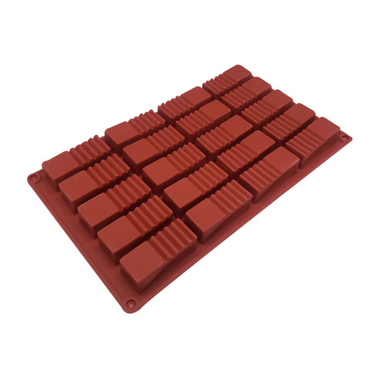 Molde Silicona Mini Barritas con Líneas x20cav