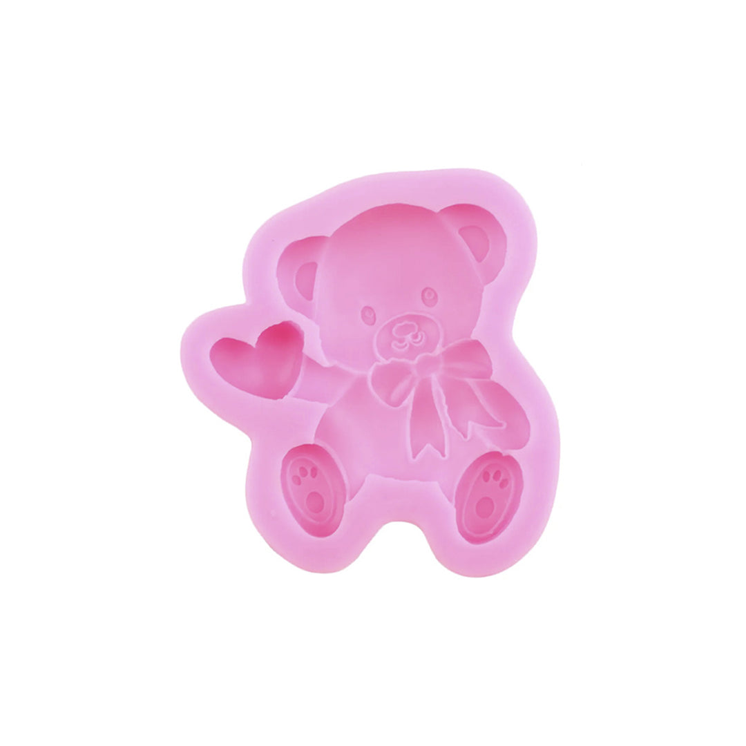 Molde Silicona Oso Corazón