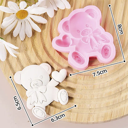 Molde Silicona Oso Corazón